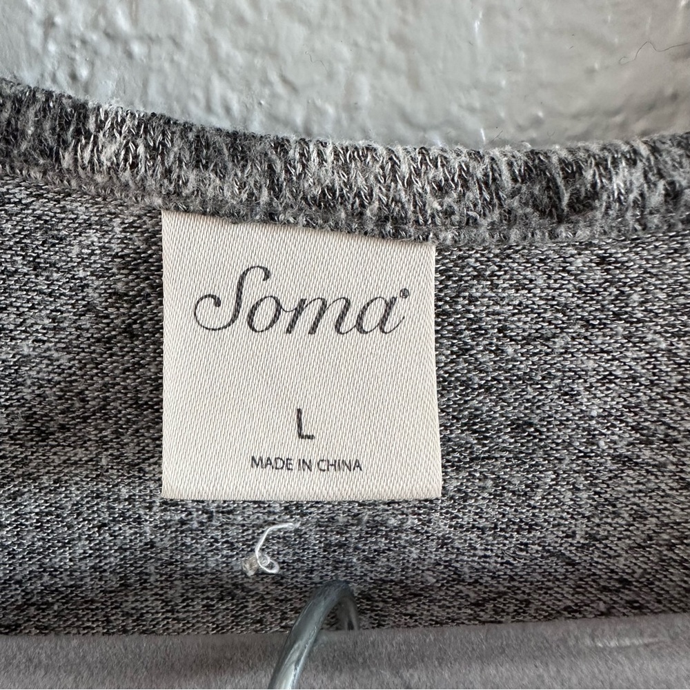 Soma Gray Patterned Pajama Set - image 3